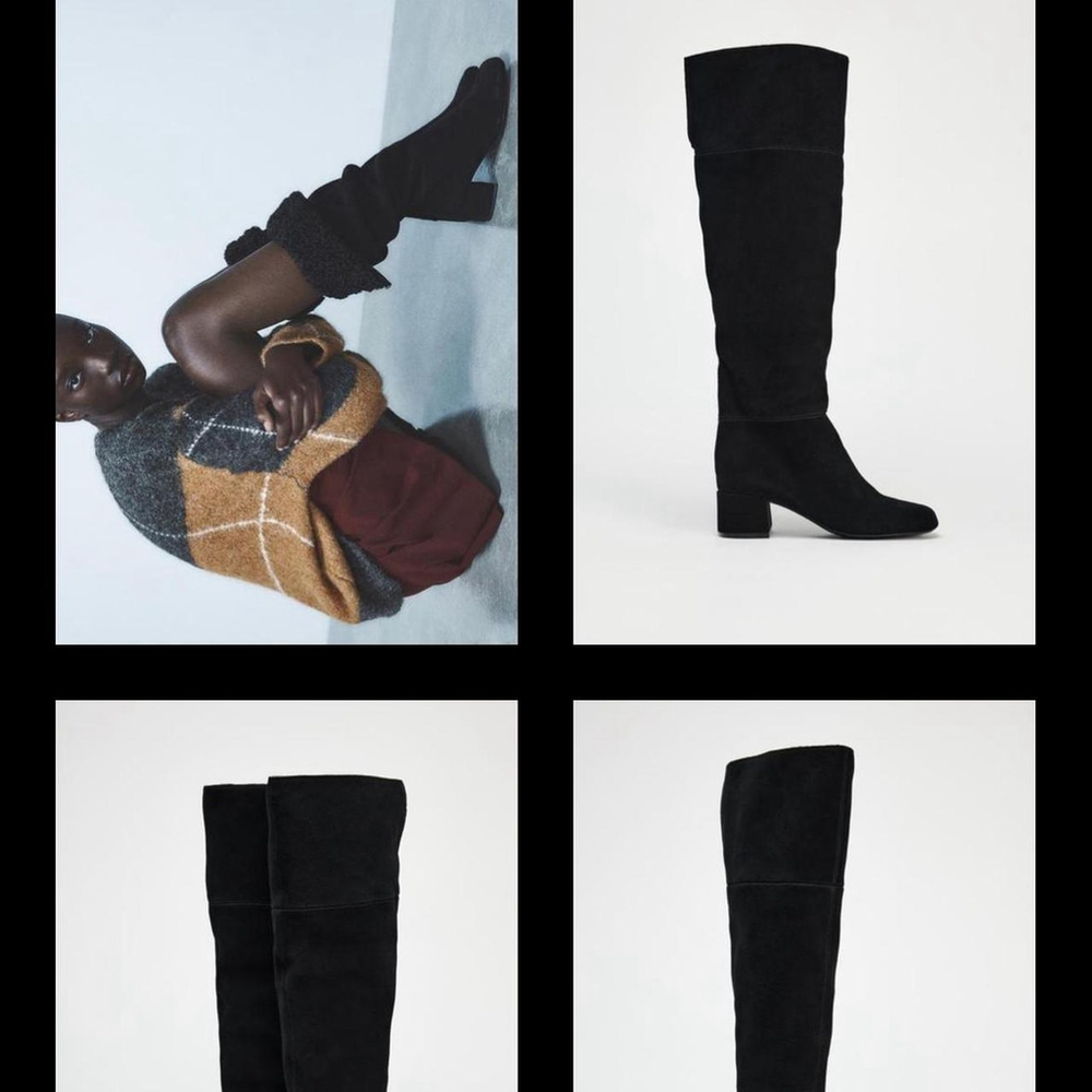 ZARA HEELED SUEDE KNEE HIGH BOOTS. Brand new with tag. - Picture 7 of 8